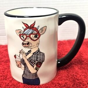 Signatures Housewares Hipster Animal Cow Coffee Mug